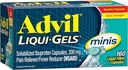 Advil Liqui-Gels Minis Pain Reliever and Fever Reducer, Pain Medicine for Adults with Ibuprofen 200mg for Pain Relief - 160 Liquid Filled Capsules