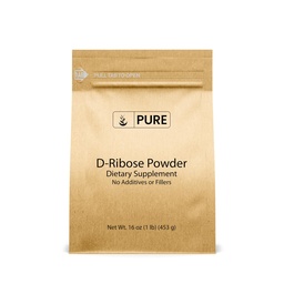 Καθαρά πρωτότυπα συστατικά D-Ribose (1lb) συμπλήρωμα διατροφής, μη-GMO, χωρίς γλουτένη, χωρίς γεύση