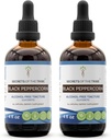 Μυστικά της Φυλής Black Peppercorn Alcohol-Free Liquid Extract, USDA Organic Black Peppercorn (Piper nigrum) Timcture Supplement (2x4 FL OZ)