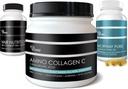 Marine Collagen + Hair Vitamins + Omega-3 Fish Oil - Beauty Nutrition Trifecta Bundle - Skin, Nails, Joints, Aging Nutraceuticals