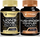 WELNESS LABSRX Lions Mane συμπλήρωμα κάψουλες και κάψουλες μανιταριών
