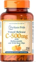 Puritan's Pride Vitamin C 500 mg με Rose HIPS Caplets, 250 Count