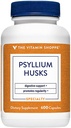 Η βιταμίνη Shoppe Psyllium Husks – Plantago Ovata Fiber συμπλήρωμα που υποστηρίζει την κανονικότητα & υγιή χοληστερόλη, 840 mg ανά υπηρεσία - Χωρίς γλουτένη (600 κάψουλες)