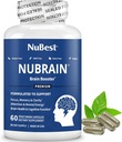 NuBrain Booster - Συμπλήρωμα εγκεφάλου για Booster εγκεφάλου, Μνήμη, Εστίαση & Καθαρότητα Υποστήριξη με St. John’s Wort, Ginkgo Biloba, Bakopa & More - 60 Vegan Κάψουλες 1 μήνα προσφοράς