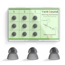 Σετ 9 βοηθημάτων ακοής Domes, Silicone Power Domes Κλείσιμο Domes Aut Tips, Audio Aid Replacement Domes, Sure Fit RIC RITE και Open Fit BTE Ενισχυτής ακοής, Smoky Color, Μικρό