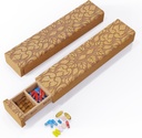 Ξύλινη Pill Organizer, 7 Day Pill Box, Travel Pill Box, Ξύλινη θήκη Χάπια Προστασία της ιδιωτικότητας Ιδανική για τη φαρμακευτική αγωγή, βιταμίνες, ιχθυέλαια, Συμπληρώματα (Οξιά)