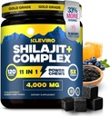 KLEVIRO 30:1 Shilajit Gummies for Men | 78% Fulvic Acid | 11-in-1 Complex with Ashwagandha, Tongkat Ali, Manuka Honey, Rhodiola, Lion's Mane | No Added Sugar | GMP Certified & Lab Tested