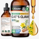 BIO KRAUTER Cats Claw Timcture - Υγρό Cats Claw Herb για την υποστήριξη του ανοσοποιητικού - Αλκοόλ & Ζάχαρη Χωρίς - Vegan Drops 4 Fl.Oz.