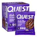 Quest Nutrition Bake Shop, Chocolate Frosted Donuts, 14g Protein, Less than 1g Sugar, Protein Snack, Low Sugar, 4 Count