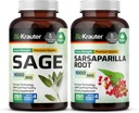 BIO KRAUTER Sage 250 Κάψουλες & Sarsaparilla 250 Κάψουλες