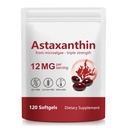 Astaxanthin Supplements 12mg 120 Softgels, Premium Astaxanthin Antioxidant Supplement for Eye, Skin, Joint, Brain, Heart & Immune System Health, Fresh Microalgae Source, Non-GMO & No Gluten