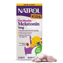 Natrol Kids Fast Dissolve Melatonin 1 mg, Dietary Supplement for Restful Sleep, Sleep Tablets for Kids, 30 Strawberry-Flavored Melatonin Tablets, 30 Day Supply