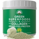 Greens Superfood + Grass Fed Collagen Peptides Powder - Ultimate Blend of Best Tasting Green Superfood with Pure Pasture Raised Hydrolyzed Protein Powder for Skin Hair + Joint Health
