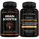 Vital Vitamins Brain Booster 30 ct + Astaxanthin 60 ct