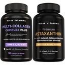 Vital Vitamins Multi-Collagen Plus 150 ct + Astaxanthin 60 ct