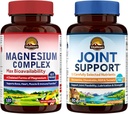Vitalitown Magnesium + Glucosamine Chondroitin MSM Bundle (Pack of 2) 