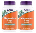 NOW Foods Supplements, Magnesium 400 mg, Enzyme Function*, Nervous System Support*, 360 Veg Capsules (Pack of 2)
