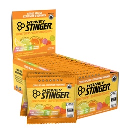 Μέλι Stinger Organic Citrus Splash Energy Chews, Χωρίς γλουτένη & καφεΐνη, για άσκηση, τρέξιμο και απόδοση, Αθλητική διατροφή για το σπίτι & γυμναστήριο, προ και μέση προπόνηση, 21,6 ουγγιά (πακέτο των 12)