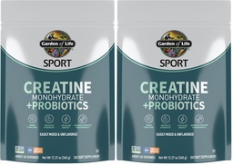 Κήπος της Ζωής Creatine Monohydrate σκόνη για γυναίκες και άνδρες, Μικρονωμένη Προγύμναση με τα προβιοτικά για τους μυς, δύναμη, αθλητισμός Amino Ενέργεια, περίπου 60 εύκολο να αναμίξει Άγευστες υπηρεσίες, (πακέτο του 2)