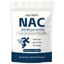 Consciousnutra NAC Supplement with NAD+ & Coconut Oil | 2-in-1 N Acetyl L Cysteine Plus Nicotinamide Forms | NAD Supplements for Women & Men | Non-GMO, Gluten Free, 300 Softgels