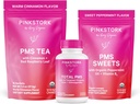 Pink Stork PMS Υποστήριξη Τρίο: Περιόδου Συμπληρώματα ανακούφισης, Τσάι κανέλας, + Γλυκά μέντας, Εμμηνόρροια Υποστήριξης, Κιτ Πρώτης Περιόδου, Ισορροπία ορμονών για Υγιή Εμμηνόρροια Κύκλο, Γυναίκες-Owned
