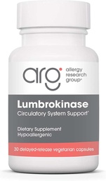 Allergy Research Group Lumbrokinase Supplement - Υποστήριξη Κυκλοφορικού Συστήματος, Υποστηρίζει Κυκλοφορία Αίματος Ήδη στην Κανονική Σειρά - 30 Καθυστερημένες Κάψουλες Κυκλοφορίας