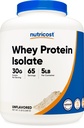 Nutricost Whey Protein Isolate (Unflavored) 5LBS