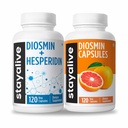 STAY ALIVE Diosmin Hesperidin and Diosmin Bundle with Citrus Bioflavonoids Extract, 240 Vegan Pills, Non-GMO & Gluten Free Leg Vein Supplement