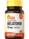 Sundance Melatonin 10mg | 60 Softgels | Advanced Delivery | Non-GMO and Gluten Free Supplement