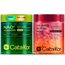 Cata-Kor NAD+ Supplement & Ca-AKG Complex - Liposomal NAD+ Supplement with Resveratrol (60 Capsules) & Ca-AKG, MSM, Hyaluronic Acid & Biotin Beauty Complex (90 Capsules) – Third-Party Tested