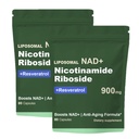 NAD Resveratrol Supplement with NAD Nicotinamide Riboside Resveratrol 900 MG, Boost NAD+ for Cellular Health, Anti-Aging, Energy, Focus - 80 Capsules(2Pcs)