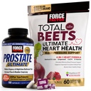 Force Factor Prostate Ultimate,180 Caps Total Beets Ultimate Heart Health Chews Pomegranate Berry, 60 Soft Chews