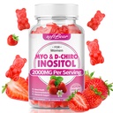 softbear Inositol Supplement for Women, Myo-Inositol & D-Chiro Inositol Gummies Ideal 40:1 Ratio for Female Health & Wellness, Sugar-Free/Veagn/GMO-Free, Strawberry Flavor, 60 Count