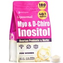 Liposomal Myo-Inositol & D-Chiro Inositol Powder | 180 Days Supply | 40:1 Ideal Ratio Inositol Supplement for Women, Probiotics & Herbs | Hormone Balance & Harmony, Fertility, Ovarian Health & Cycle