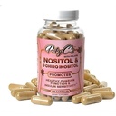 POLYC'S Myo-Inositol & D-Chiro Inositol Supplement for Women - 40:1 Ratio with Folate | Myoinositol Support Healthy Hormonal Balance and Menstrual Cycle | 120 Vegan Capsules
