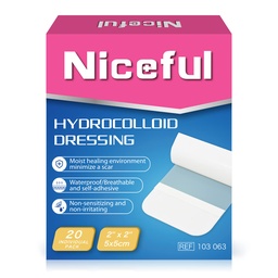 20 Count Hydrocolloid Μπάντες 2" x 2", Τραύμα Dressing Μικρή Hydrocolloid Gel  Banges for Wounds, Wound Healing Bed Sore Bandage