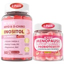 NEVISS 2 Pack Myo-Inositol & D-Chiro Inositol Gummies & 1 Pack Menopause Supplement Filled Gummies