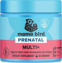 Best Nest Wellness Mama Bird Prenatal Multi Plus - συμπλήρωμα προγεννητικής φροντίδας υποστηρίζει τον εγκέφαλο & Digestive Health - Vegan Multivitamin με μεθυλοφολικό & More - Φράουλα, 60 Gummies (30 εξυπηρετούν)