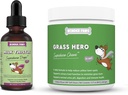 WONDER PAWS milk Thistle Drops Plus Grass Hero Soft Chews - για σκύλους ήπαρ και νεφρά Υποστήριξη, Detox & Urinary Tract Υγεία - Γαϊδουράγκαθο γάλα 2 Ουγγιά - Grass Hero 60 Μασούρια