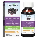 HERBION Naturals Elderberry Syrup – Healthy Immune System for Adults and Children (1 Year+) - Honey Sweetened with Natural Raspberry Flavor - No Artificial Ingredients