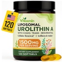 Urolithin A Dietary Supplement 1500mg with CoQ10 and Resveratrol, Liposomal Softgels for Adults, 120 Count, 60 Day Supply