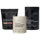 Sports Research Unflavored Organic Collagen Peptides, Unflavored Creatine Monohydrate and Hydrate Electrolytes Powder Packets (16x Variety Pack)