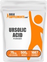 BulkSupplements.com Ursolic Acid Powder - Sourced from Rosemary Leaf Extract, Ursolic Acid Supplement - Vegan & Gluten Free, 75mg per Serving, 500g (1.1 lbs) (Pack of 1)