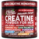 Clean Nutra Creatine Powder for Men + HMB BCAA L Arginine L Citrulline Tongkat Ali Saw Palmetto Ashwagandha Collagen Flax Seed Turmeric Preworkout Stevia Nitric Oxide L Glutamine Amino Acids