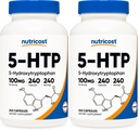 Nutricost 5-HTP 100mg, 240 Vegetarian Capsules (5-Hydroxytryptophan) - Non-GMO & Gluten Free (Pack of 2)