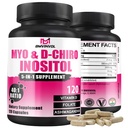 BMVINVOL 2,050mg Myo-Inositol & D-Chiro Inositol Capsules with Folate, Vitamin D- Hormone Balance & Ovarian Support for Women - Ideal 40:1 Ratio - 120 Capsules