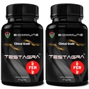 TESTAGRA TESTOSTERONE BOOSTER FOR MEN. 2 Pack Savings - 180 Capsules - 10X Concentrated - Increase Lean Muscle Energy Drive Strength. Saw Palmetto, Tribulus, Tongkat Ali, Horny Goat Weed, Zinc