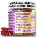 Boswellia Serrata Black Cohosh Gotu Kola Red Clover Extract Complex Gummies w. Probiotic Fiber (Chicory Root Inulin) MSM Methylsulfonylmethane, Supplement Alt for Organic Powder Capsules Tincture