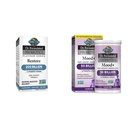 Garden of Life Dr. Formulated Probiotics Platinum Series Restore 200 Billion & Dr. Formulated Probiotics Mood+ Acidophilus Probiotic Supplement