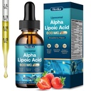 Liposomal Alpha Lipoic Acid Liquid Drops 600mg - Neuropathy Supplements Liquid for Nerve, Energy & Metabolic Support with Benfotiamine, Turmeric, Selenium & C, E & B12, Strawberry 2 Fl Oz